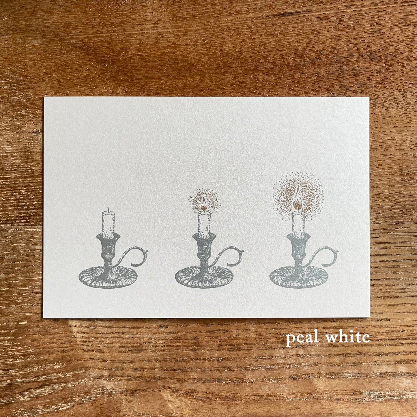 knoten letterpress Postcard Candle