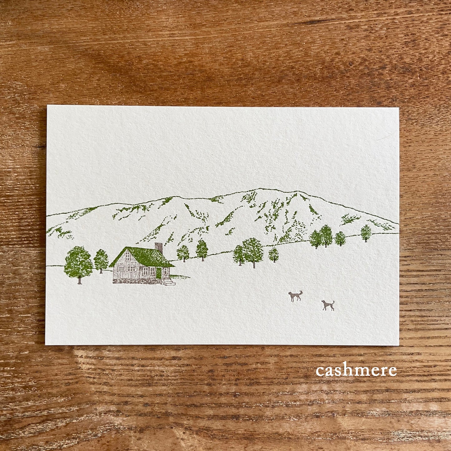 knoten letterpress Postcard Mountain Cabin