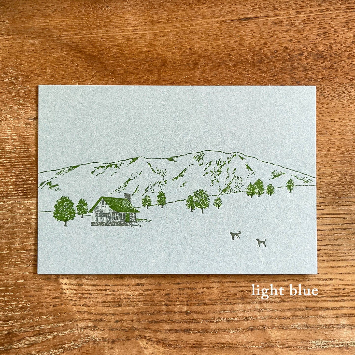 knoten letterpress Postcard Mountain Cabin