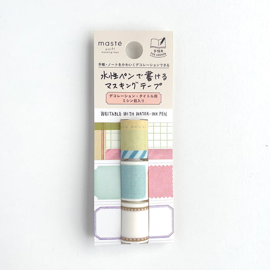 "masté" Masking tape that can be written on with water-based pens  CRAFT