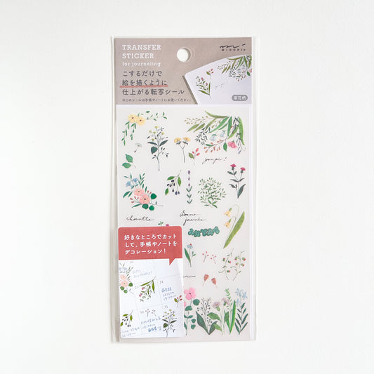 Rub-on Transfer Stickers Wildflowers