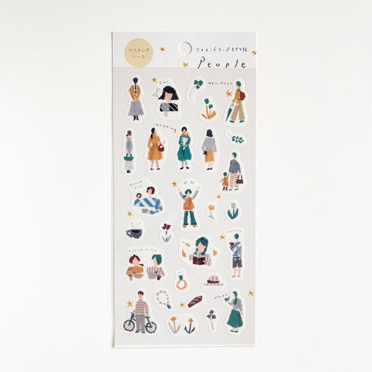 SAIEN × Miki Tamura Chigiri-e Masking Stickers  Masking Stickers People